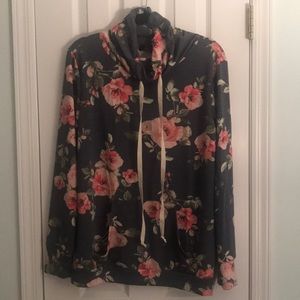 Navy and Pink Floral Pullover - NEVER WORN